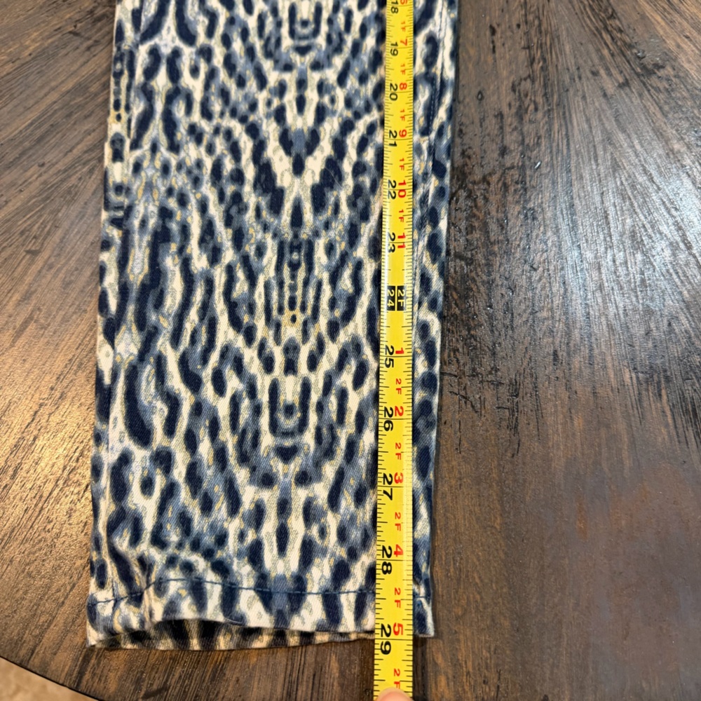 Liverpool Los Angeles Indigo Coast Leopard Print Ankle Jeans – Size 8 - Picture 7 of 9